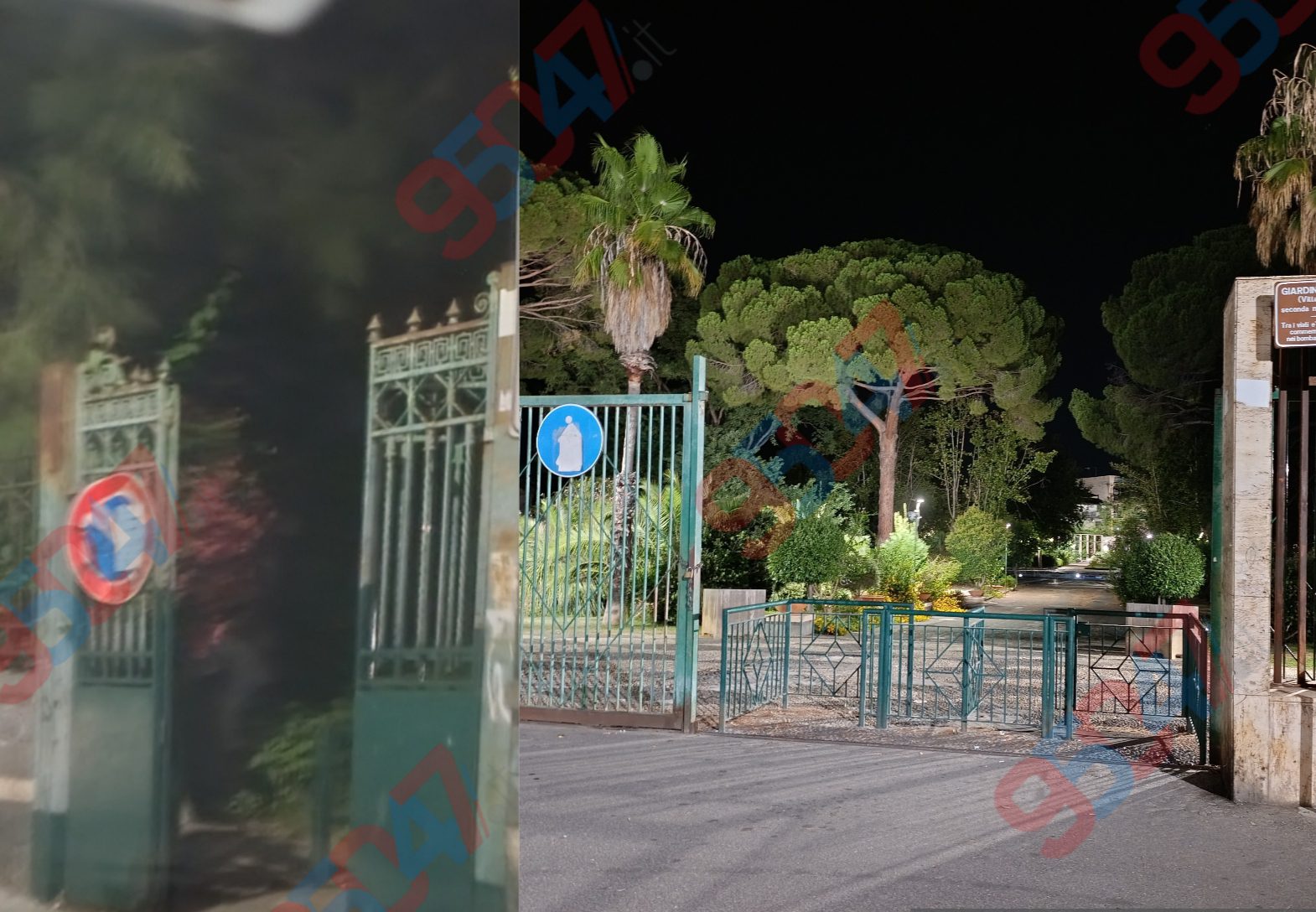 PATERNO'. Villa comunale senza orari: segnalazione dei cittadini – cancelli di via Vittorio Emanuele e via della Libertà aperti anche di notte