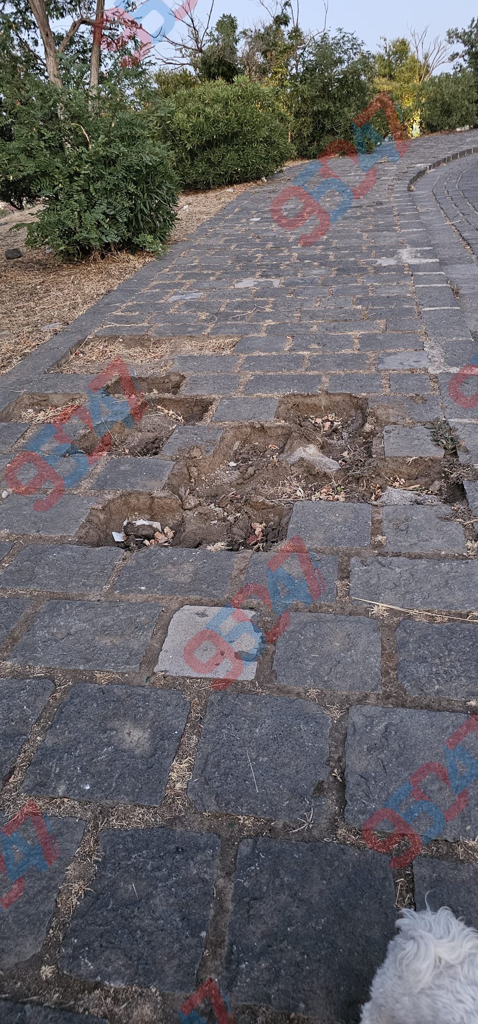 Paternò – Furti di pietra lavica davanti San Francesco alla Collina: “Ogni giorno sparisce un pezzo”