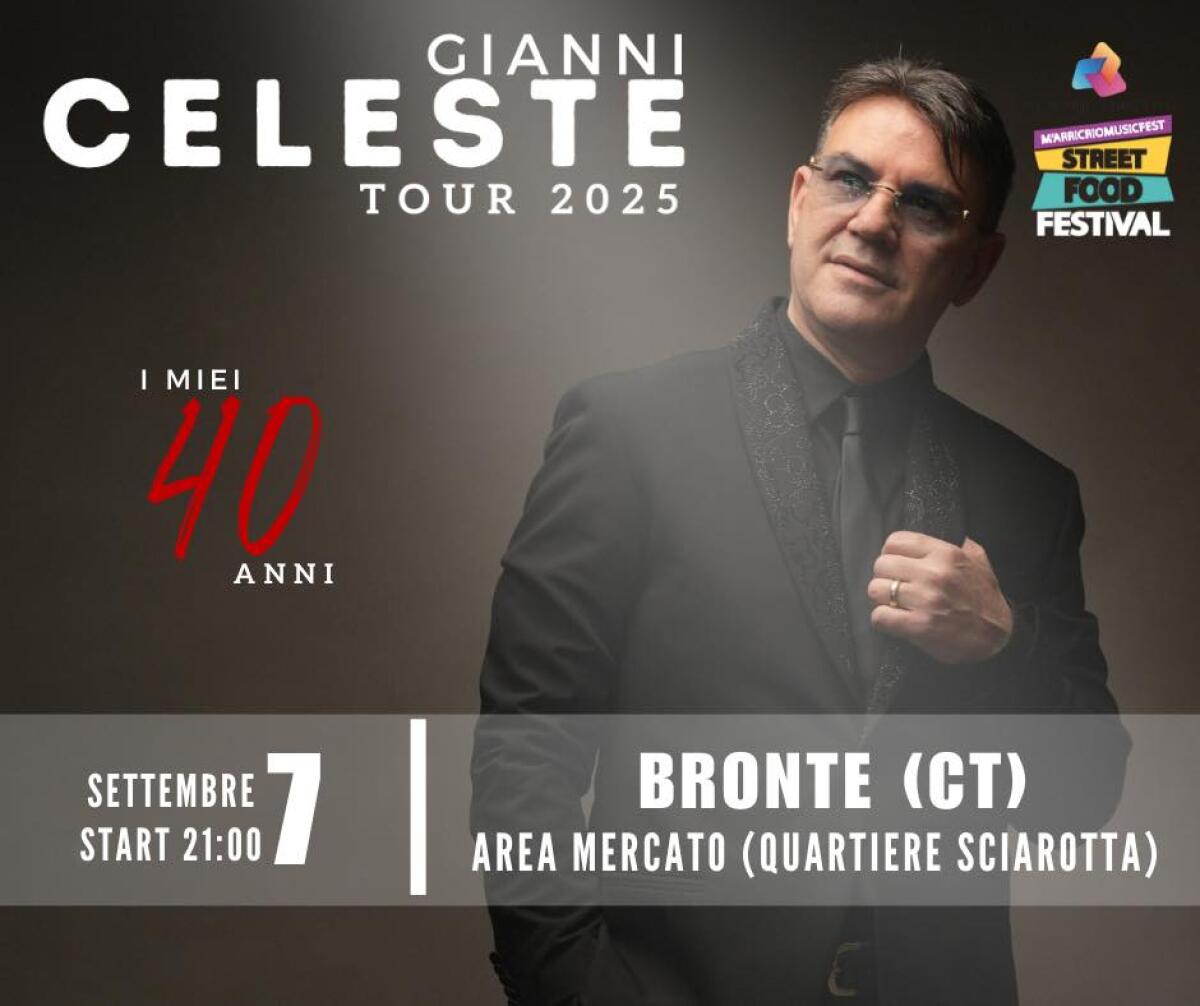 Bronte, gran finale del M’Arricrio Music Fest: stasera concerto gratuito di Gianni Celeste - 