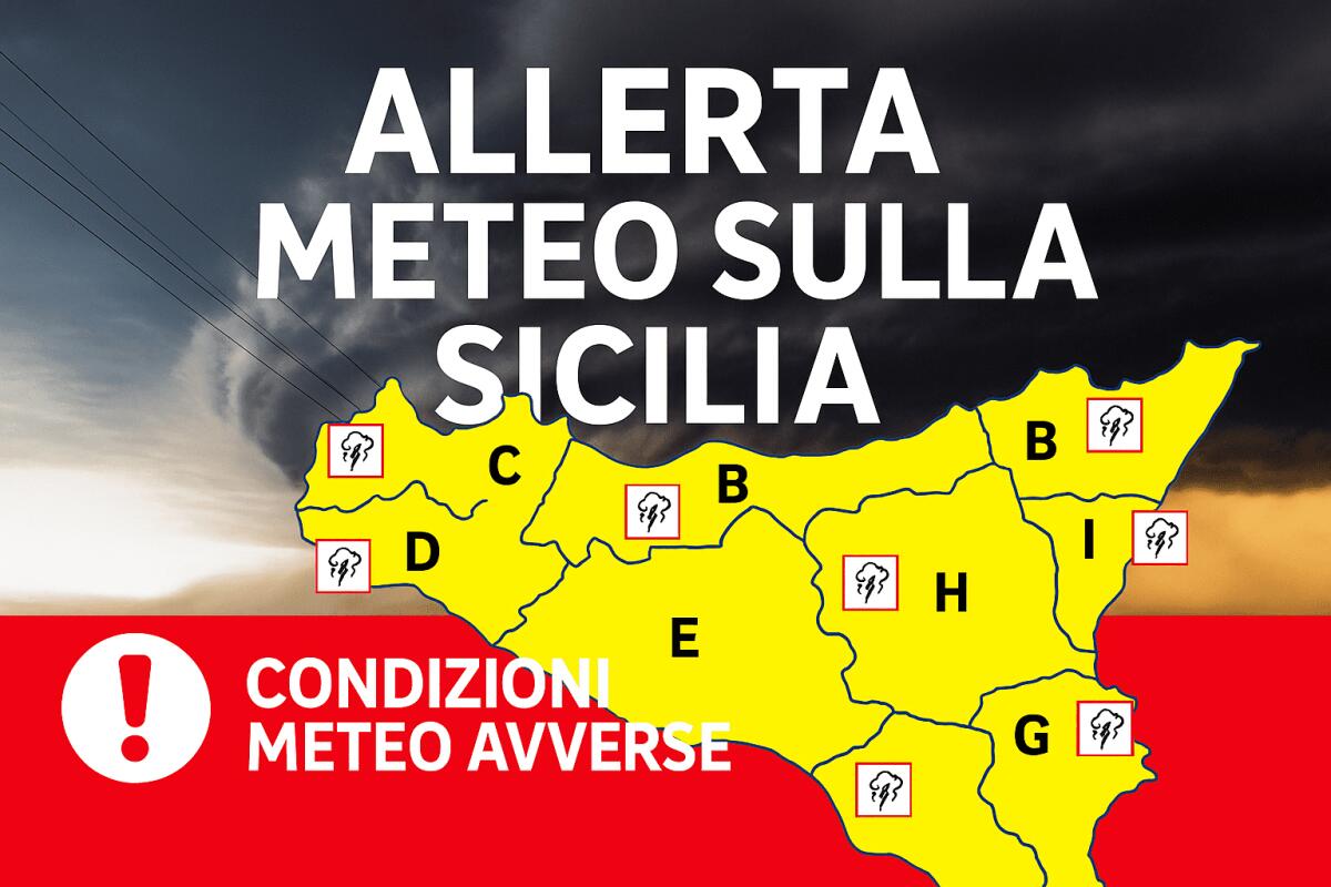 Sicilia nel mirino del maltempo: Aeronautica Militare e Protezione Civile lanciano l’allerta per sabato 27 settembre, attenzione al settore meridionale - 