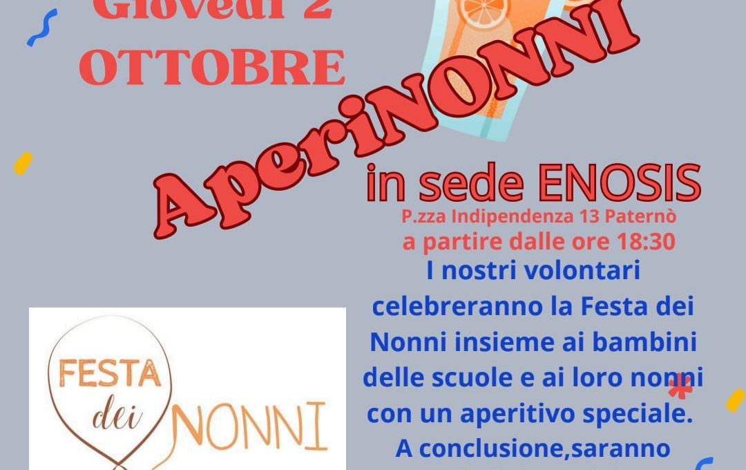 Paternò, Enosis celebra la “Festa dei Nonni” con l’evento AperiNonni