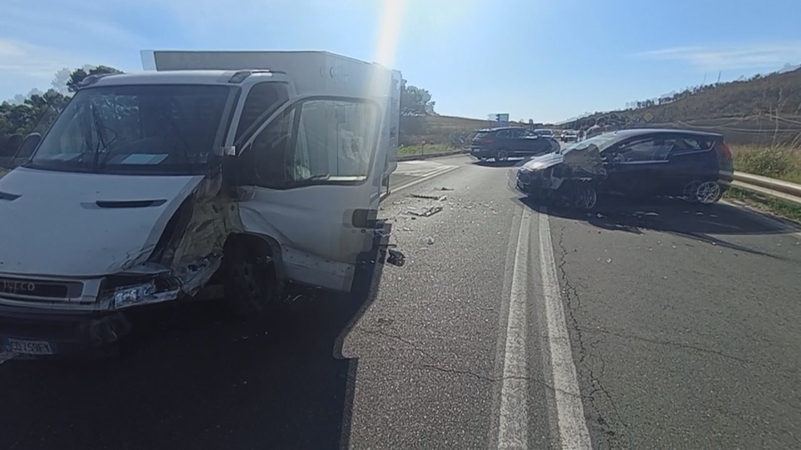 Incidente all’innesto con la Ss 417 Catania-Gela: due persone ferite nello scontro frontale