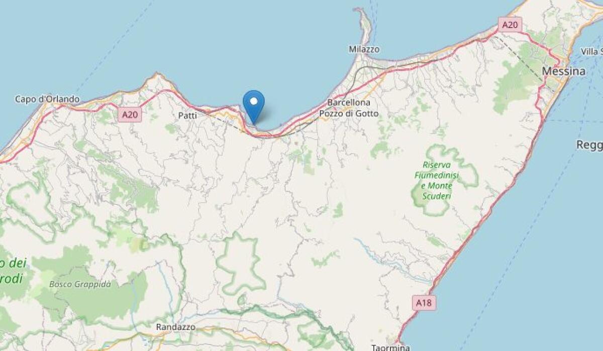 TERREMOTO DI MAGNITUDO 3.1 NEL MESSINESE, EPICENTRO A OLIVERI: SCOSSA AVVERTITA DALLA POPOLAZIONE - 