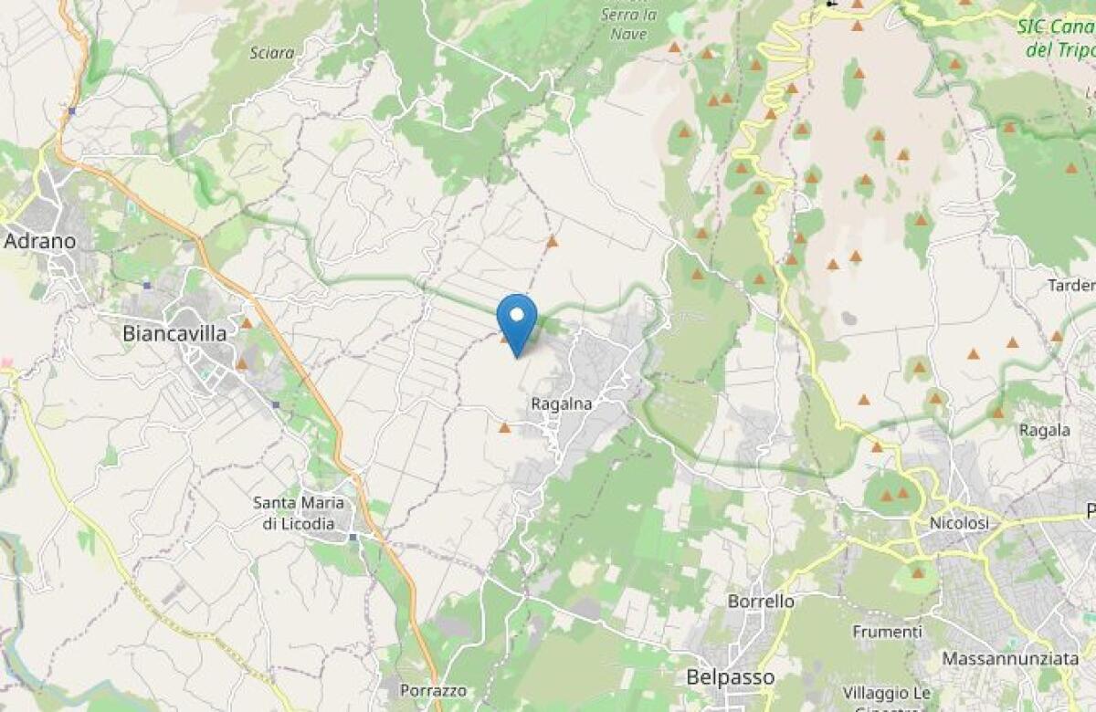 Scossa di terremoto avvertita nel comprensorio etneo: magnitudo 2.8 con epicentro a Ragalna - 