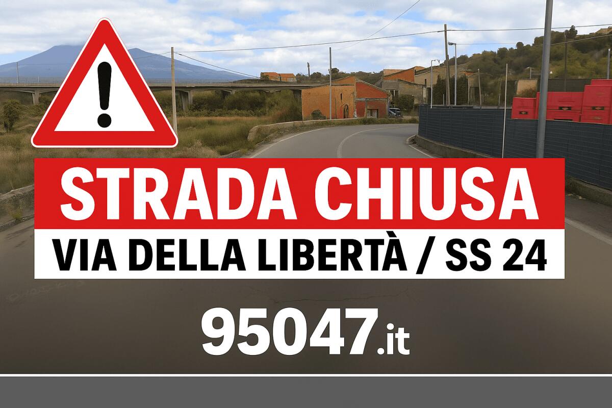 Paternò, da ieri  chiuso fino a giugno 2026 il tratto da via Della Libertà alla rampa di accesso alla SS 284 - 