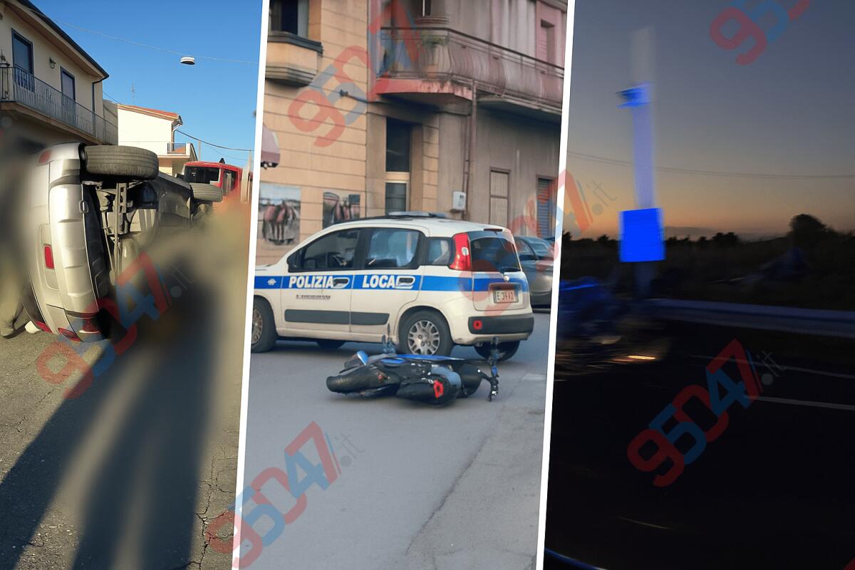 Giornata di paura sulle strade etnee: due auto ribaltate e tre feriti tra Adrano, Piano Tavola e Paternò. LE FOTO - 