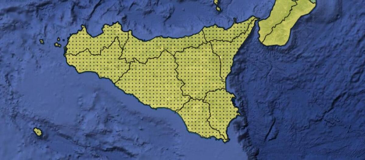 Protezione Civile: domani allerta gialla in tutta la Sicilia per rischio meteo-idro - 