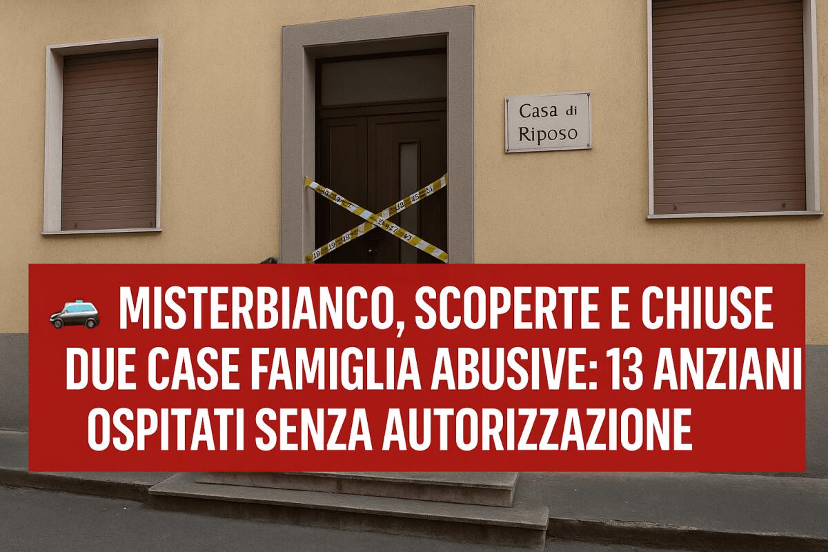 Misterbianco, scoperte e chiuse due case famiglia abusive: 13 anziani ospitati senza autorizzazione - 