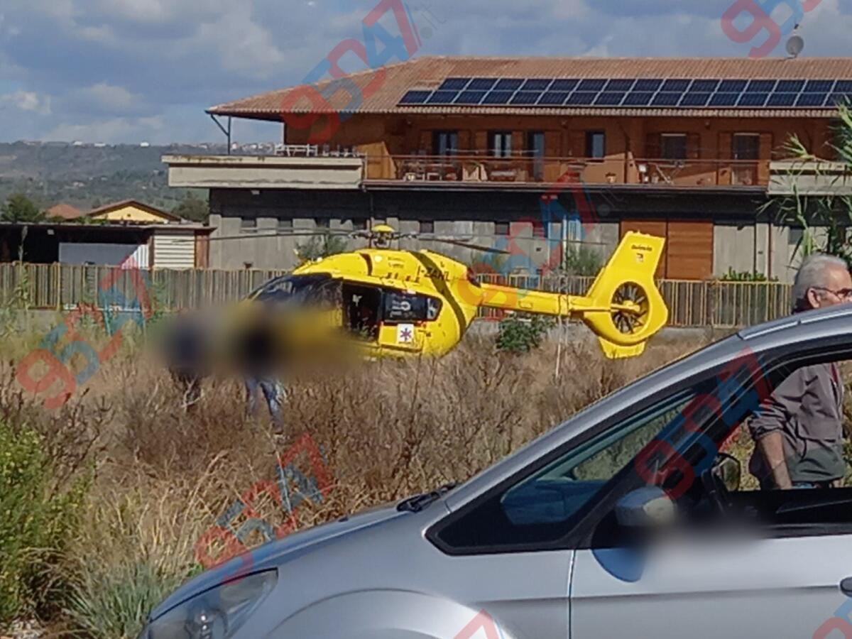 AGGIORNAMENTO. Paternò, 90enne investito: trasportato d’urgenza in elicottero al Cannizzaro in codice rosso - 