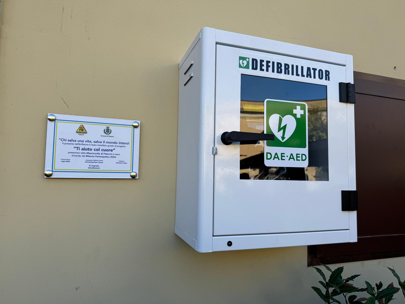 Paternò, inaugurati due defibrillatori in Piazza Umberto e a Scala Vecchia: la Misericordia dona alla città un progetto votato dai cittadini