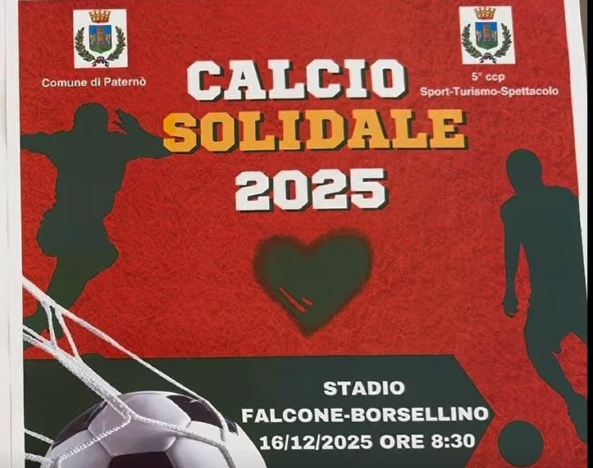 Paternò, sport e solidarietà si incontrano: il 16 dicembre torna “Calcio Solidale” con le scuole superiori - 