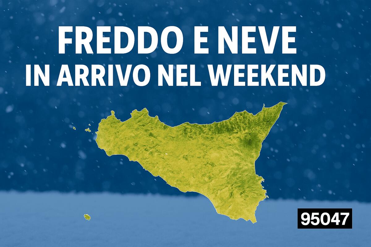 Sicilia, arriva l’aria artica: sabato crollo termico, temporali e neve fin sotto i 1000 metri - 