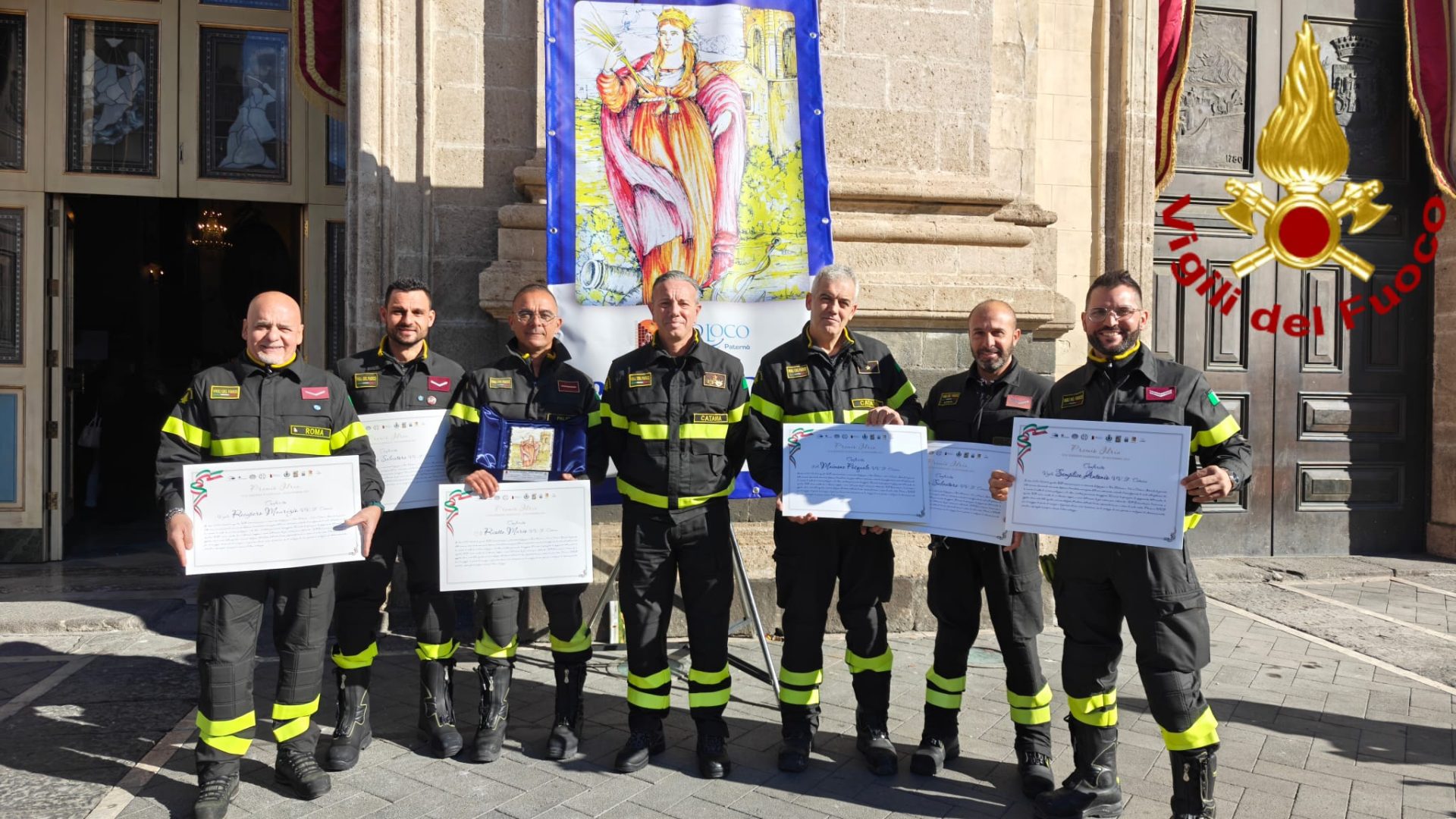 Paternò, assegnato il Premio Idria 2025 ai Vigili del Fuoco di Catania, Agrigento e Ragusa