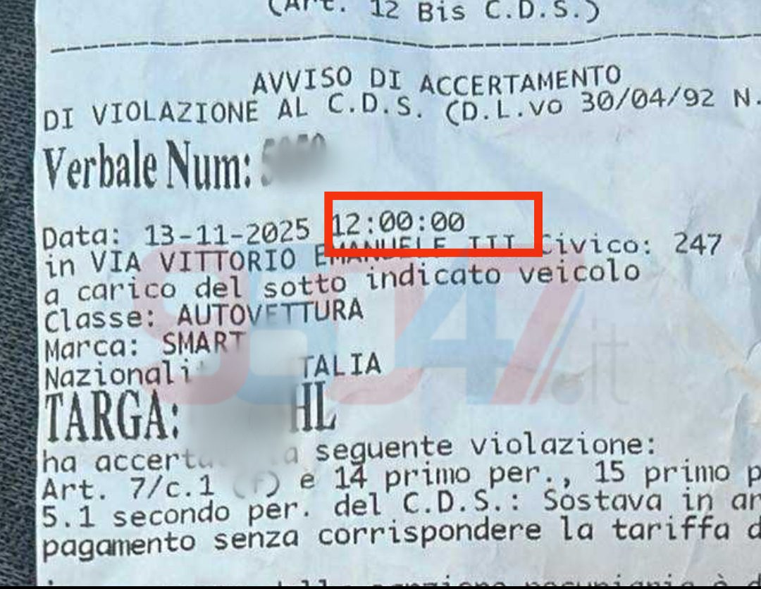 Paternò, nuova multa nonostante il parcheggio pagato: il caso si ripete.