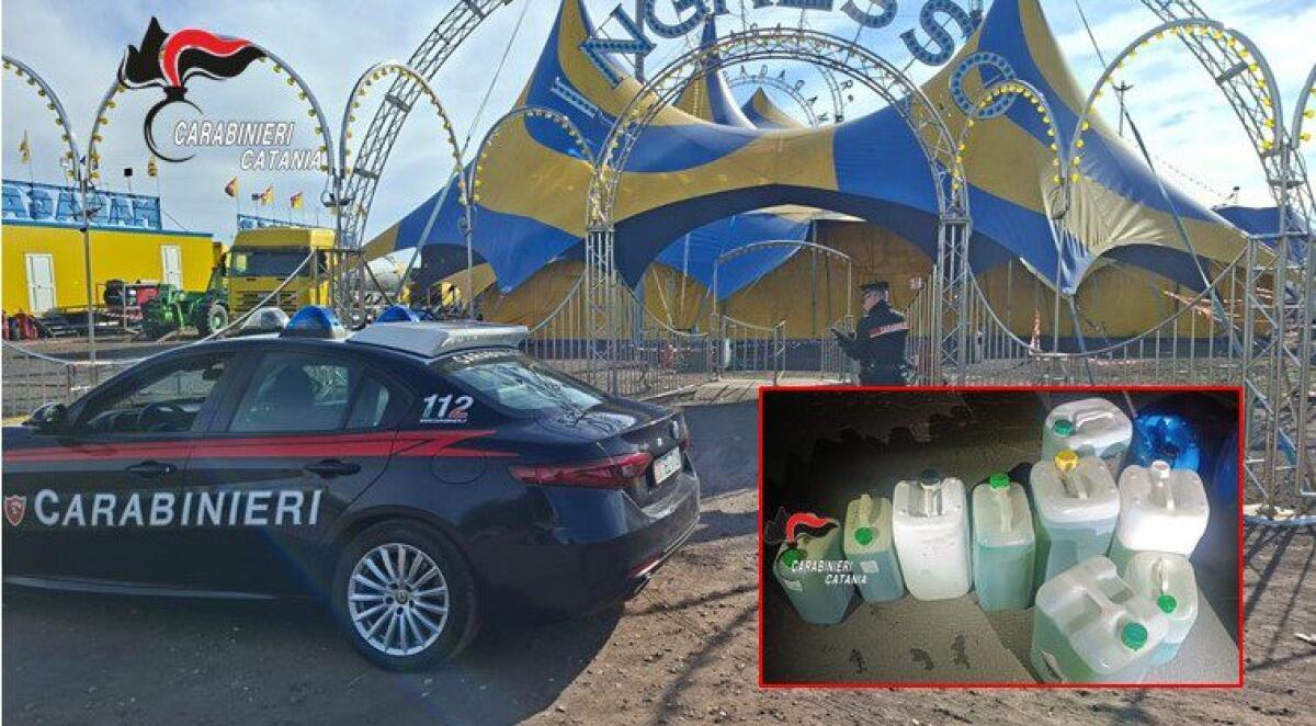 Misterbianco, sorpresi a rubare carburante dal camion del circo: arrestati due uomini - 