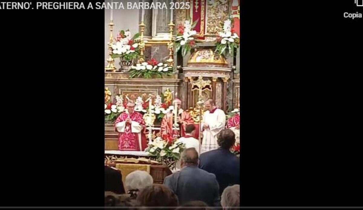 Paternò, la Preghiera a Santa Barbara recitata dall’Arcivescovo Renna: un gesto storico dopo lo scioglimento del Comune - 