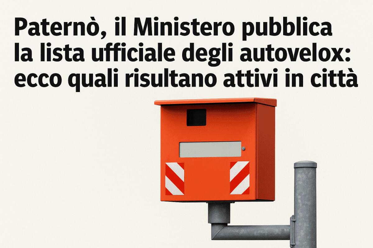 Autovelox, il censimento del Ministero: a Paternò registrati solo due apparecchi - 
