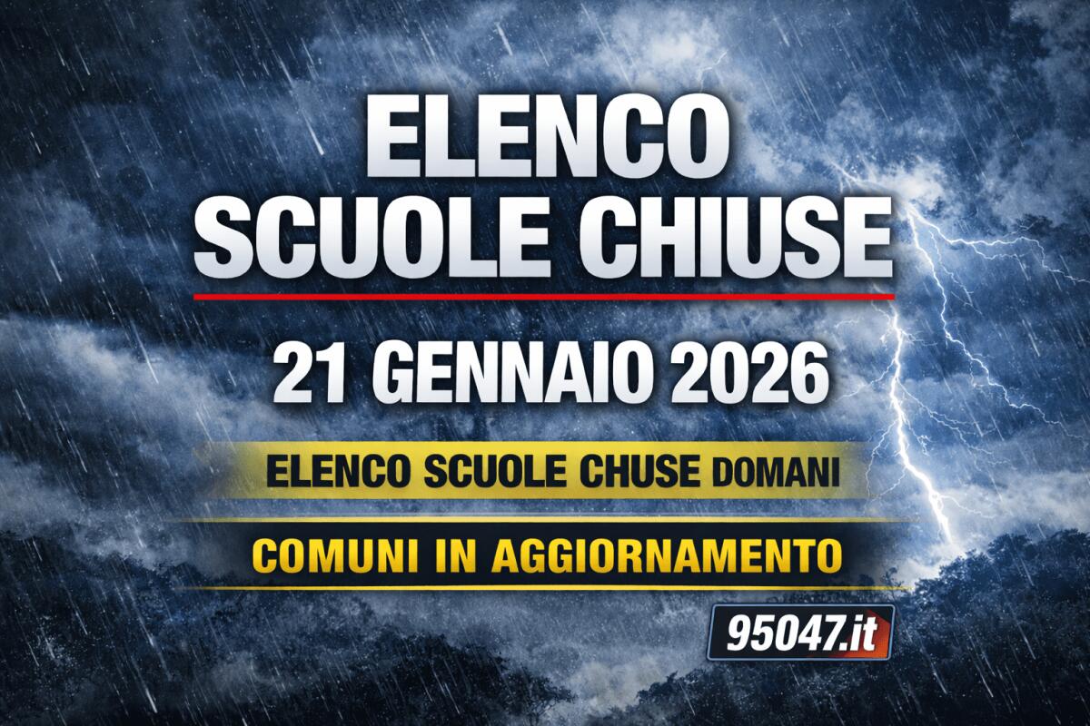 Maltempo in Sicilia, scuole chiuse il 21 gennaio 2026: elenco Comuni in aggiornamento - 