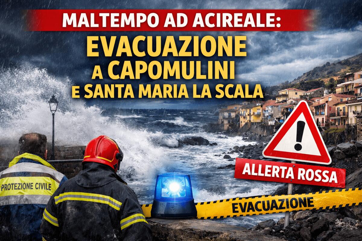 Maltempo ad Acireale: ordinata l’evacuazione a Capomulini e Santa Maria La Scala - 