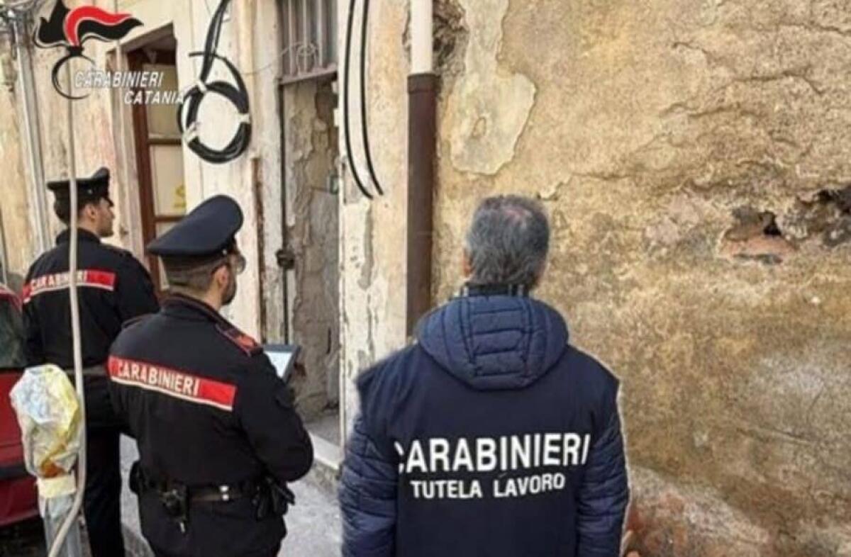 Catania, lavoro nero e sicurezza violata in un cantiere edile: 6 operai irregolari e multa da 11.700 euro - 