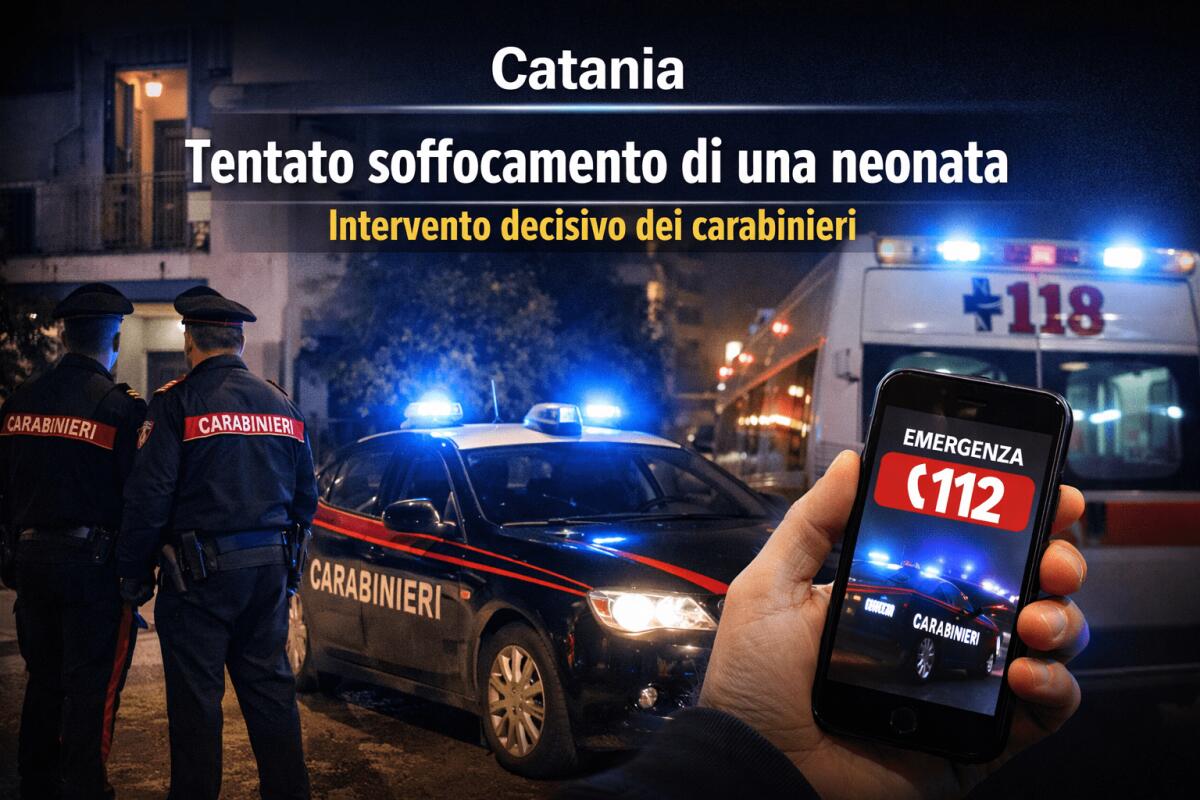 Catania, tenta di soffocare la figlia di cinque mesi con un cuscino: madre bloccata dai carabinieri dopo la chiamata al 112 - 