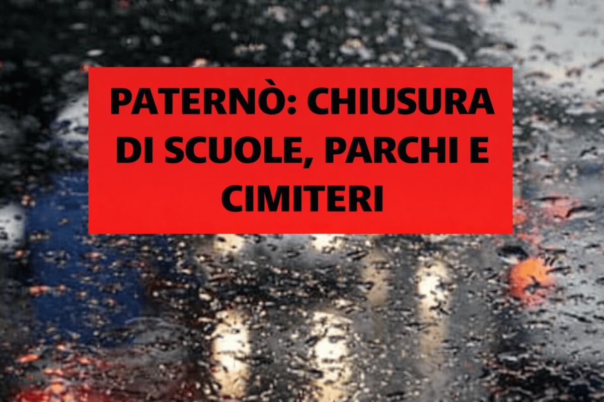 Paternò, allerta meteo arancione: chiuse scuole, parchi e cimiteri lunedì 19 gennaio 2026 - 