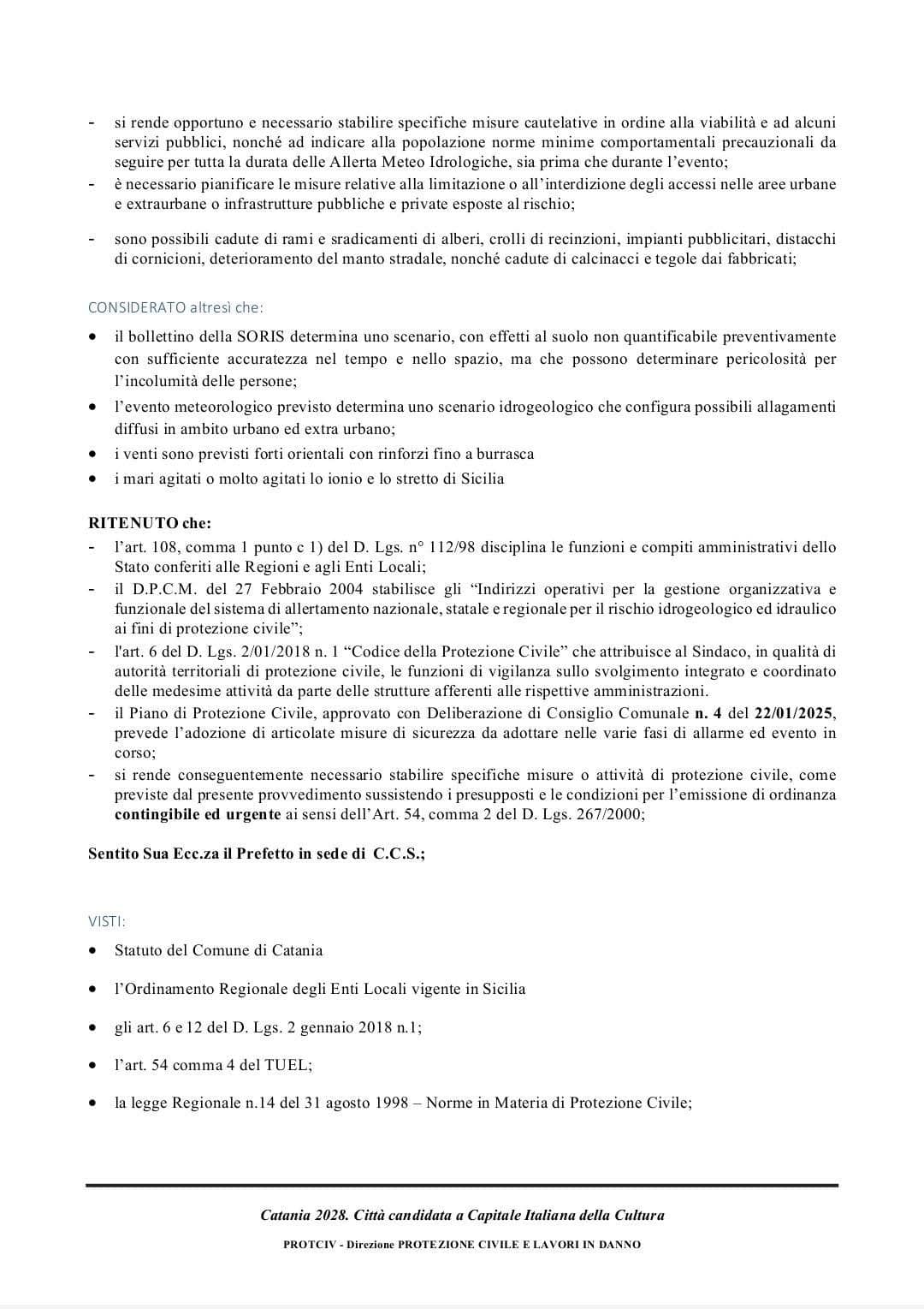 Catania, allerta rossa con effetto immediato: scuole e negozi chiusi fino a mercoledì evacuazioni nelle zone costiere