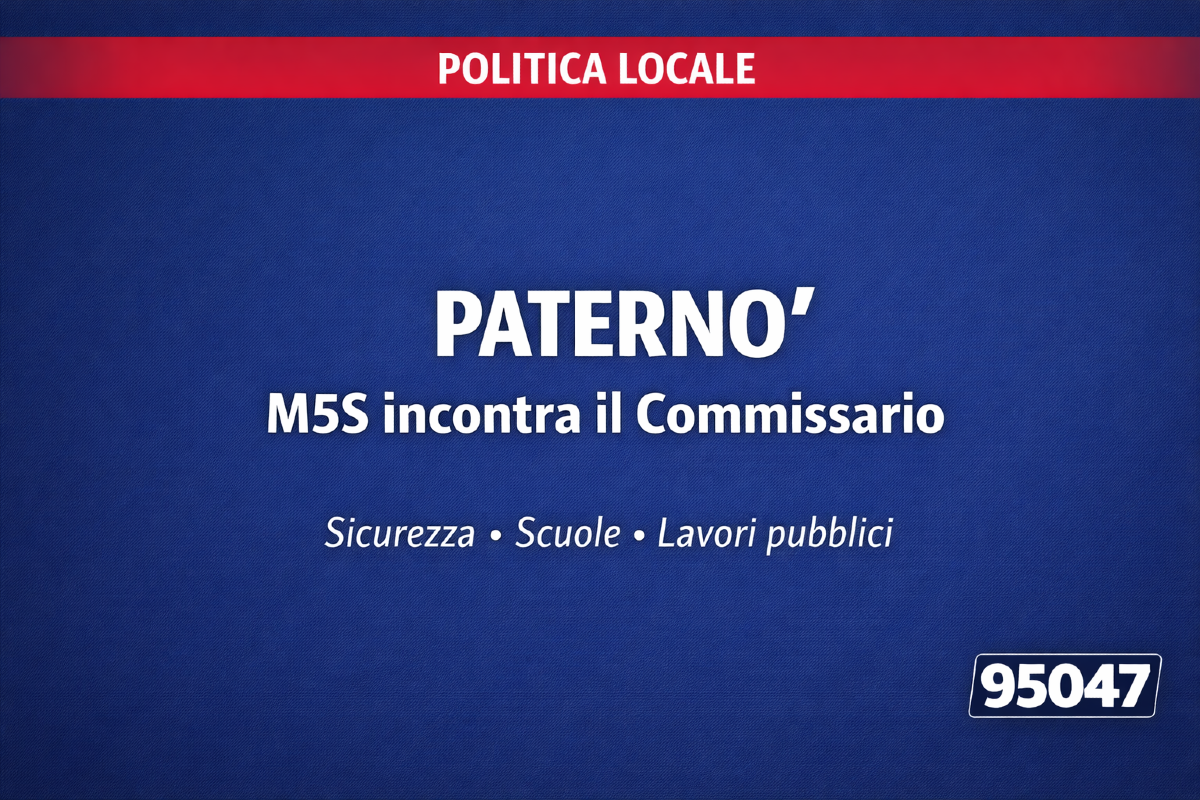 Paternò, M5S incontra il commissario Giuffrè: sicurezza, scuole e periferie al centro del confronto - 