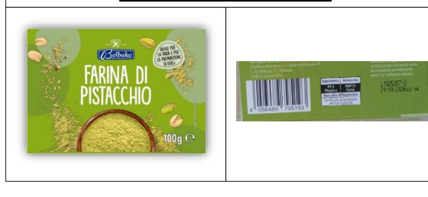 Lidl richiama farina di pistacchio “Belbake”: rilevata presenza di Salmonella, lotto e scadenza - 
