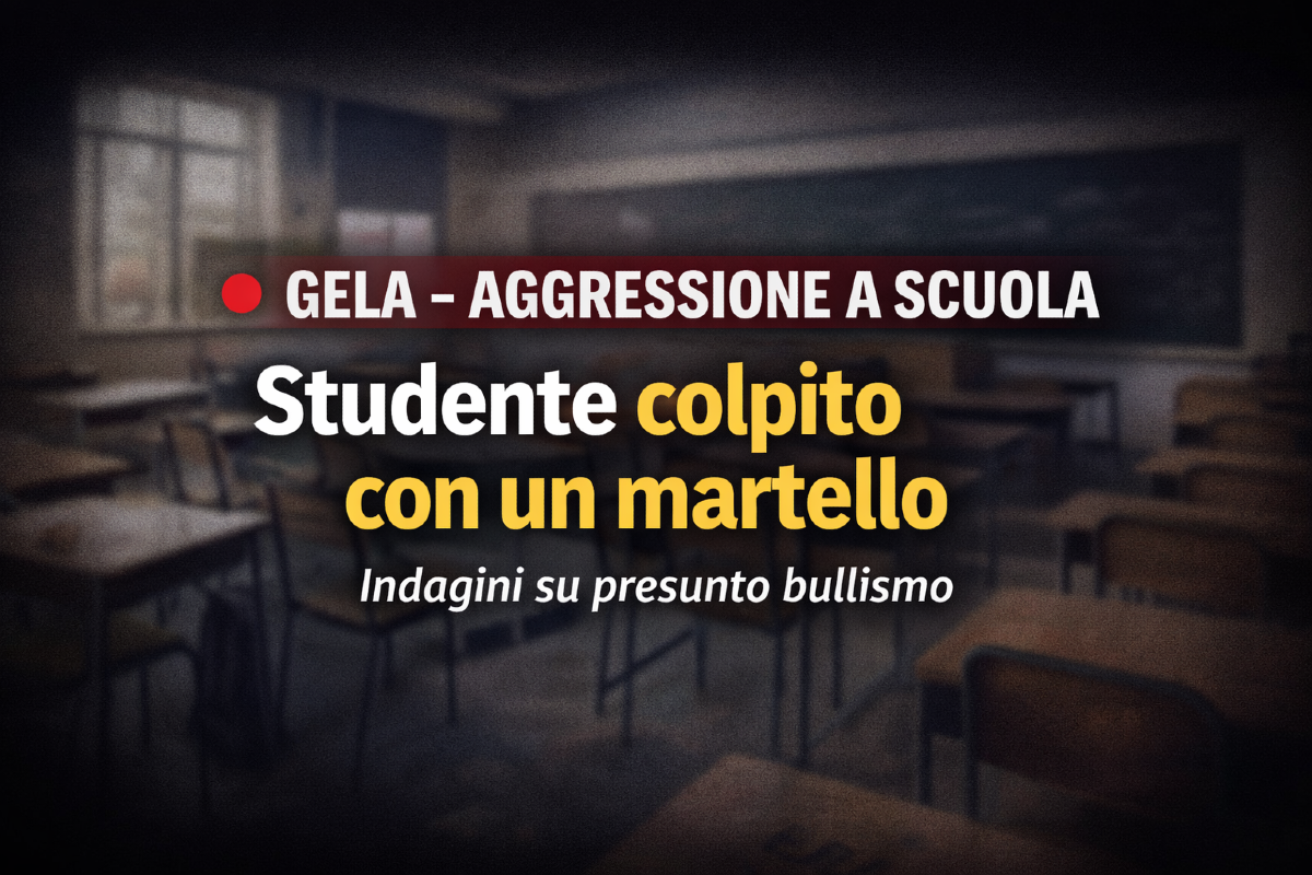 Follia a scuola a Gela: 16enne porta un martello da casa e aggredisce un compagno - 