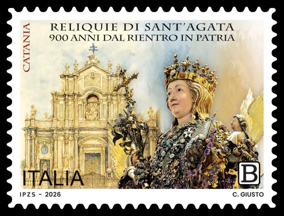 Poste Italiane celebra Sant’Agata: arriva il francobollo per il 900° anniversario - 