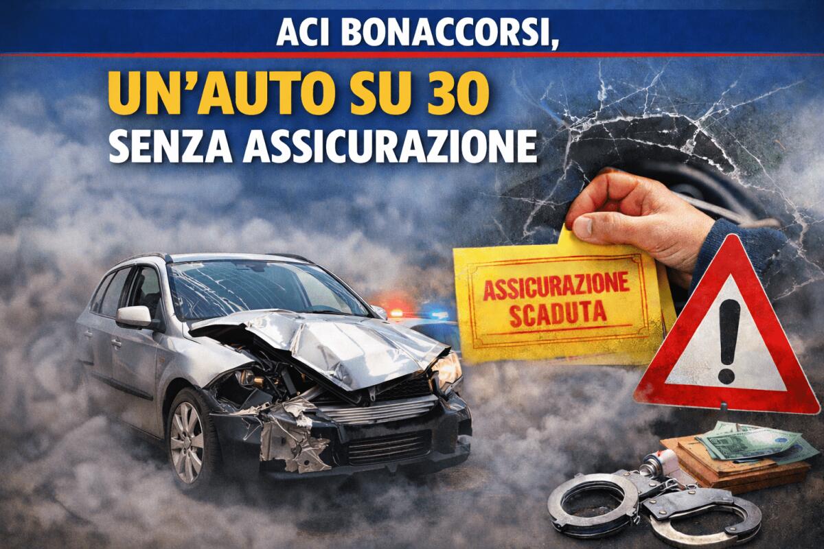 Aci Bonaccorsi, l’allarme del sindaco: «Un’auto su 30 senza assicurazione. Dati che fanno venire i brividi» - 