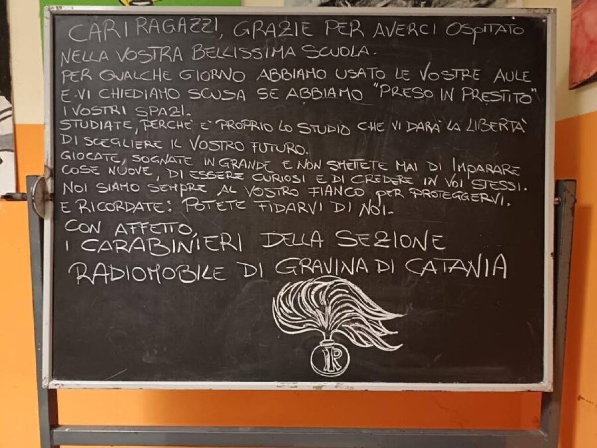 Messaggio speciale dai Carabinieri di Gravina di Catania agli studenti: studiate, sognate e fidatevi di noi! - 