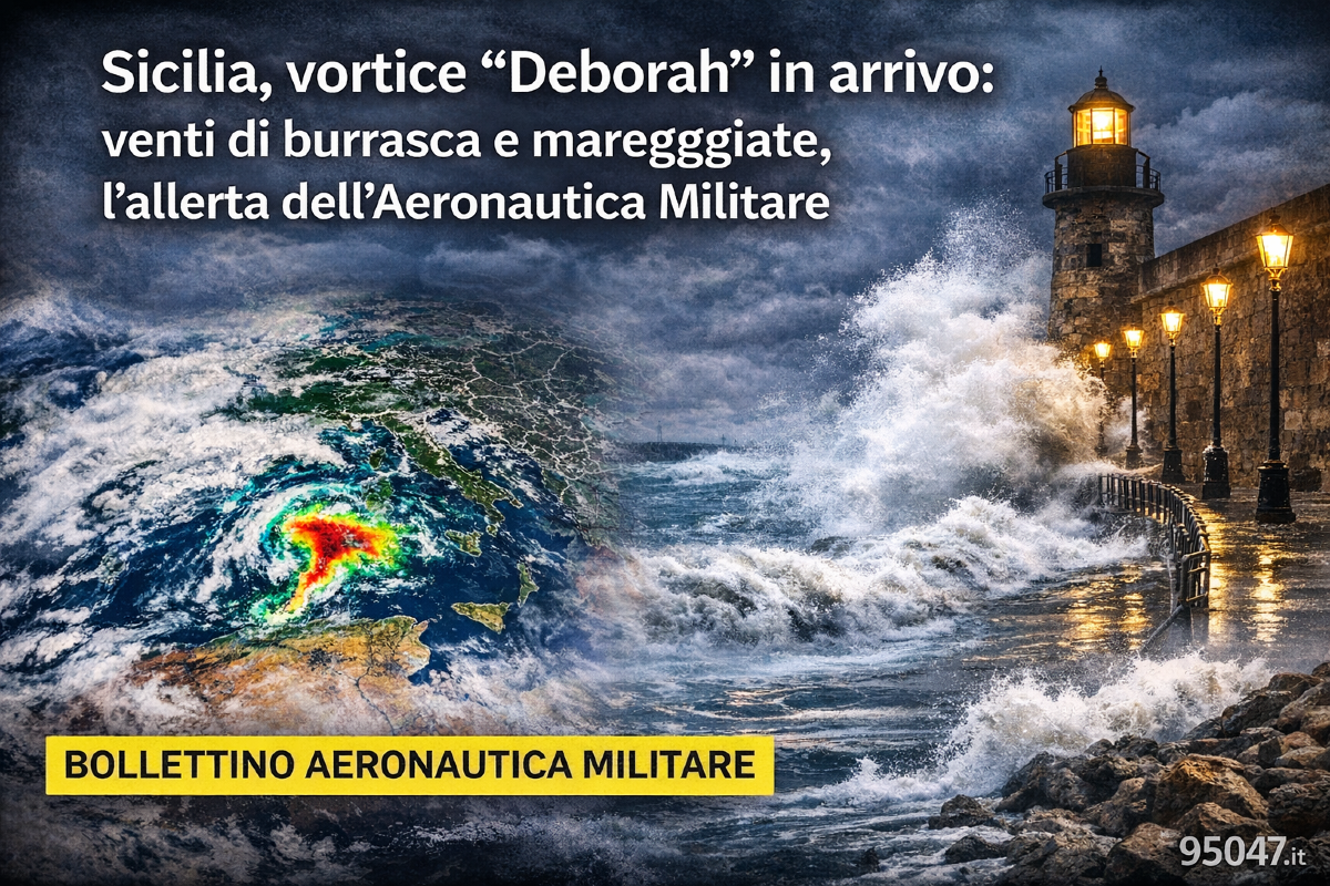 🌪️🌪️  In arrivo il ciclone polare “Deborah”: in Sicilia venti di burrasca e mareggiate, l’allerta dell’Aeronautica Militare - 