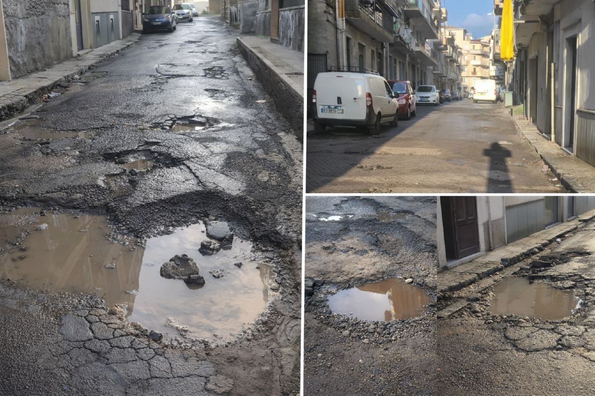 Paternò, strade distrutte: buche enormi in via Trento e via Carso, residenti esasperati - 