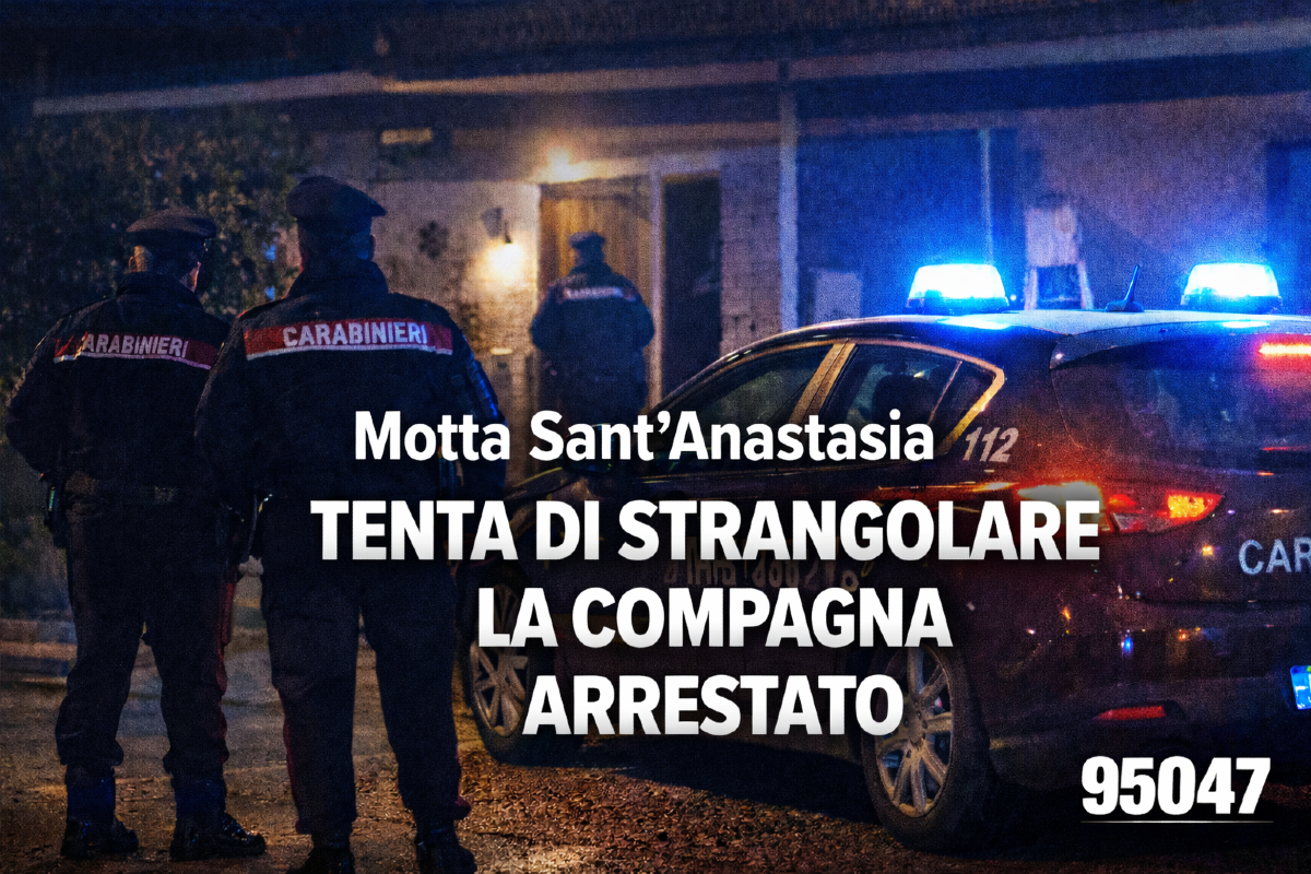 Motta Sant’Anastasia, tenta di strangolare la compagna davanti ai figli: arrestato 47enne - 