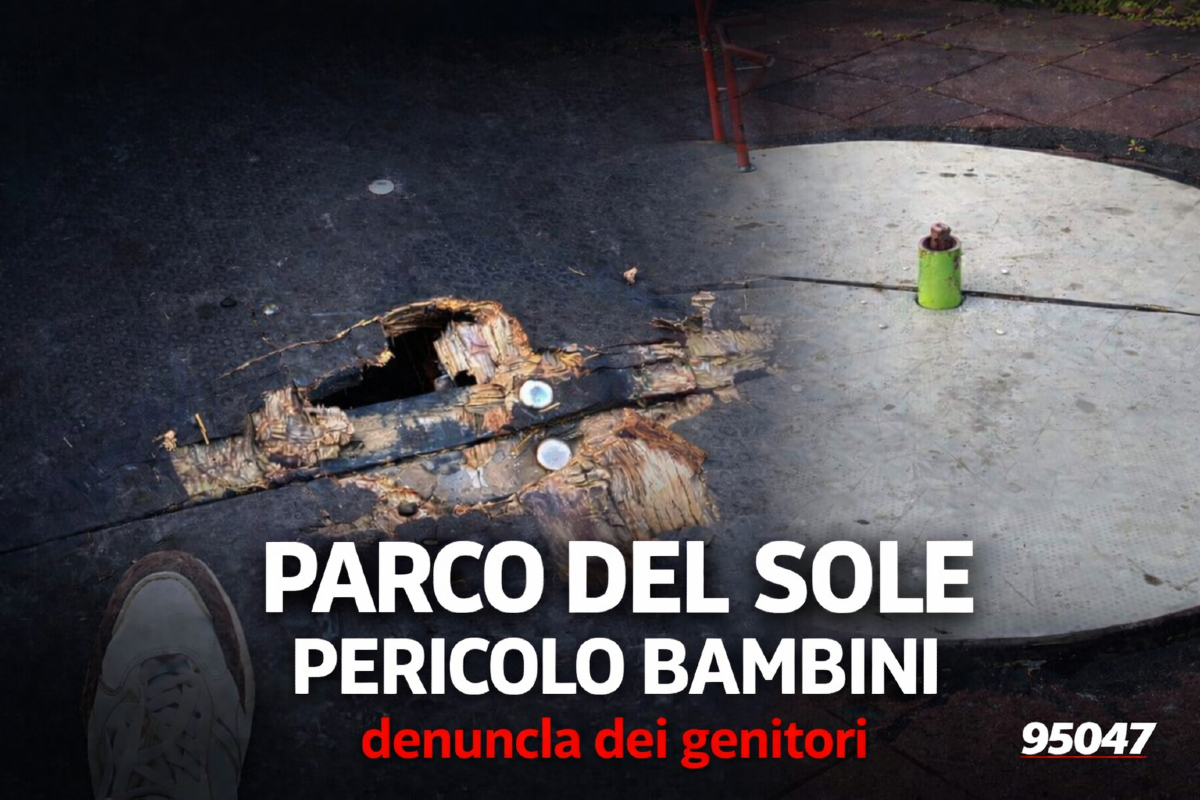 Paternò, una mamma denuncia: ‘Parco del Sole pericoloso per i bambini’ (FOTO - 
