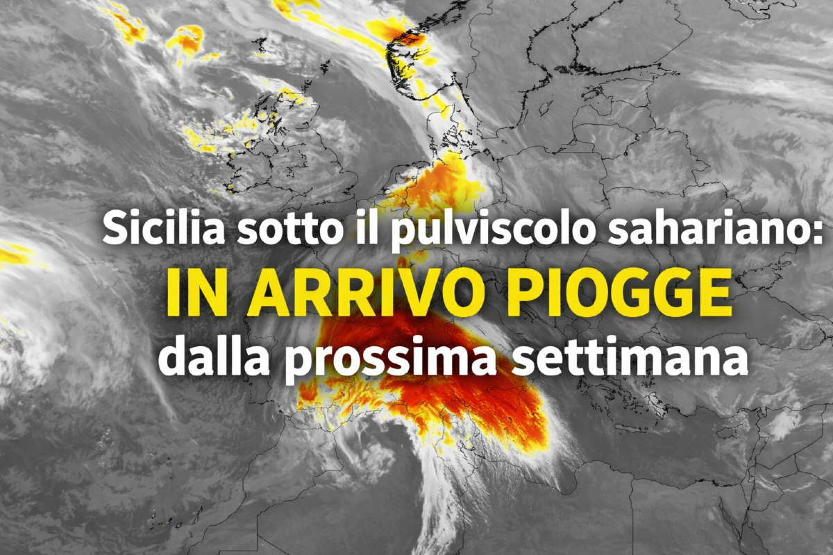 Sicilia, sabbia dal Sahara e forte scirocco oggi: piogge in arrivo dalla prossima settimana - 