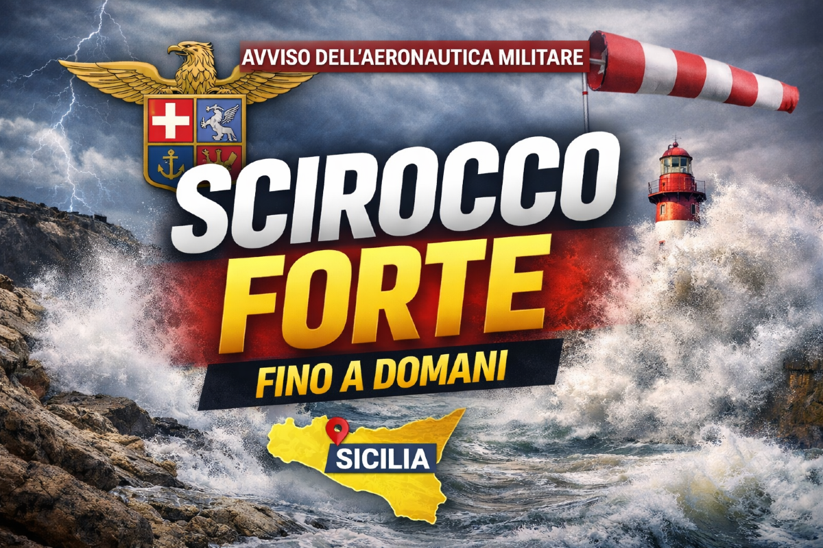 Sicilia, l’avviso dell’Aeronautica Militare: scirocco in burrasca e mareggiate fino a domani - 