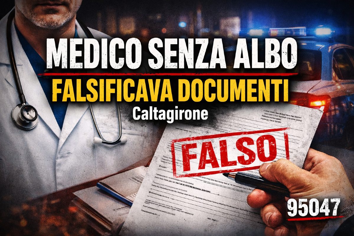 CALTAGIRONE. Medico senza iscrizione all’albo falsificava documenti per lavorare: indagato - 