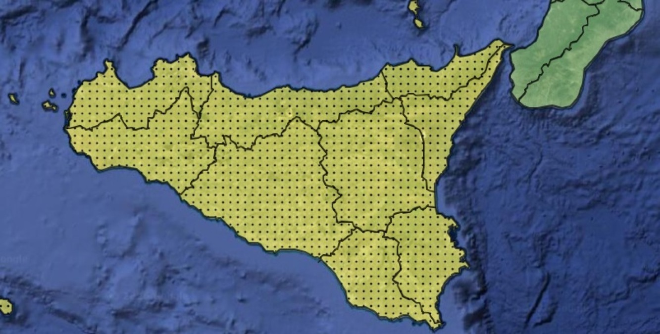 Maltempo in Sicilia: allerta gialla su tutta l’isola, in arrivo piogge intense e temporali - 
