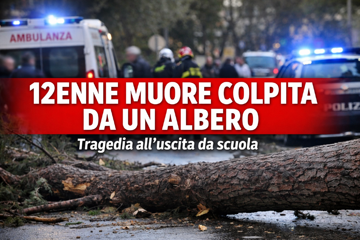 TRAGEDIA IN PUGLIA: ALBERO CADE PER IL VENTO, MUORE 12ENNE ALL’USCITA DA SCUOLA - 