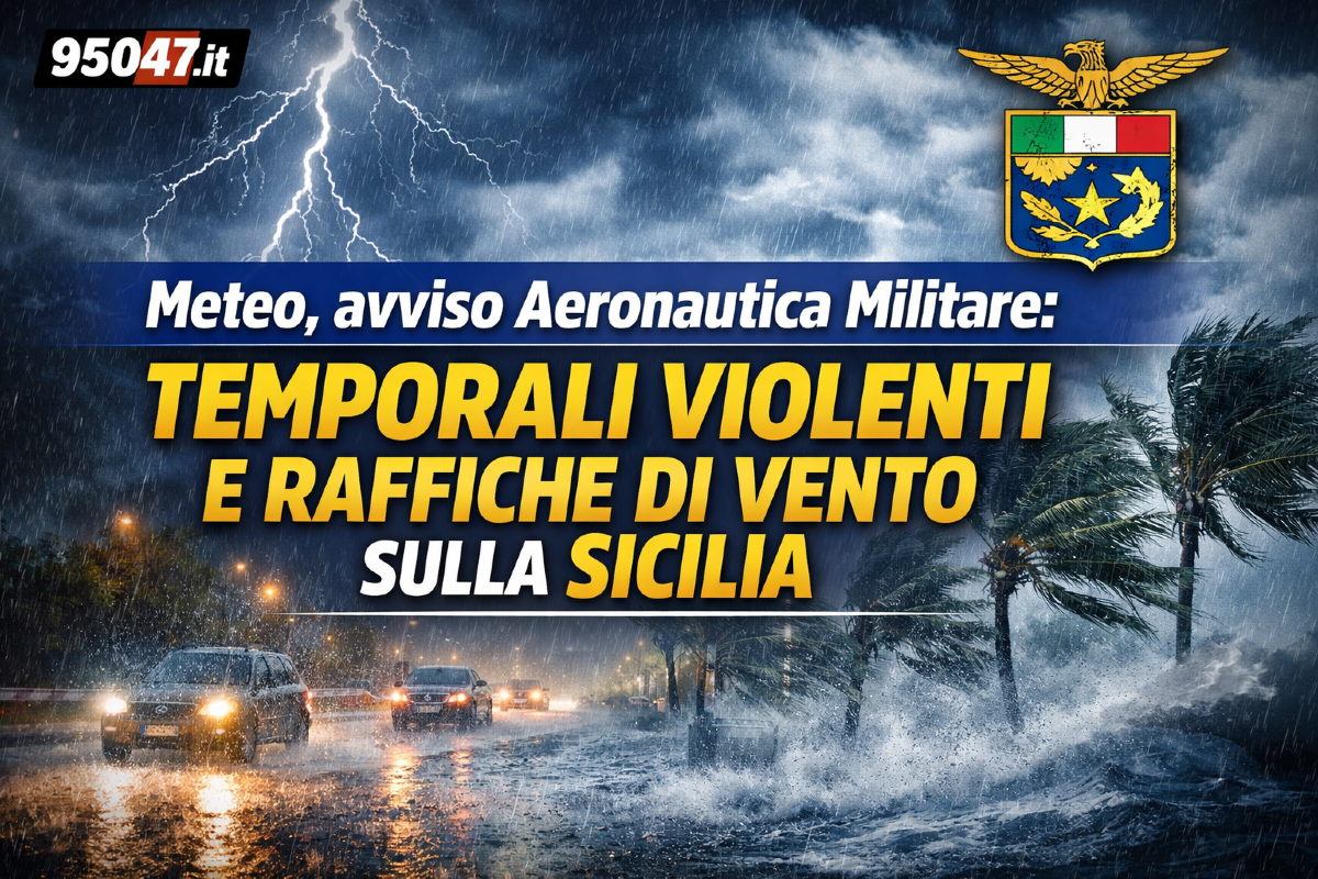 Meteo, avviso Aeronautica Militare: temporali violenti e raffiche di vento sulla Sicilia - 