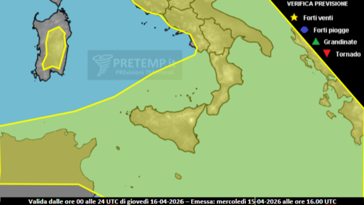 PRETEMP Meteo, Sicilia nel mirino: temporali intensi e possibili trombe marine - 