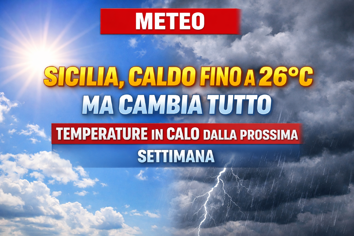 Sicilia, caldo fino a 26°C ma cambia tutto questa settimana: temperature in calo - 