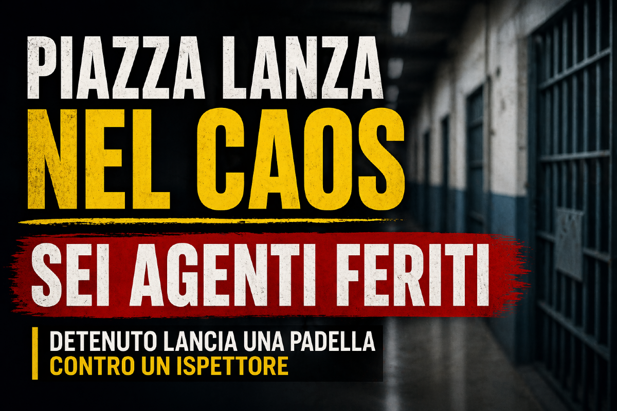 Follia a piazza Lanza: detenuto impazzisce e colpisce gli agenti, sei feriti - 