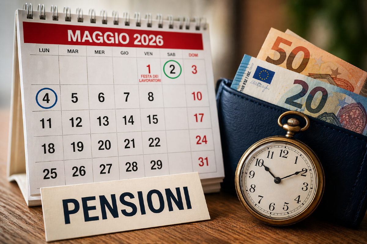 Pensioni maggio 2026: ecco quando arrivano, date diverse tra Poste e banche - 