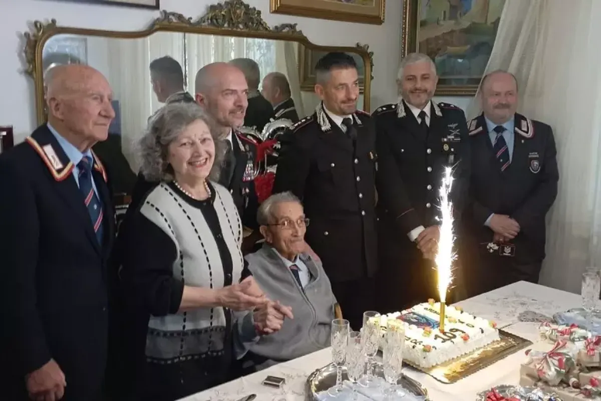 San Benedetto del Tronto, 109 anni per il carabiniere più longevo d’Italia: festa per Guerino Patani - 