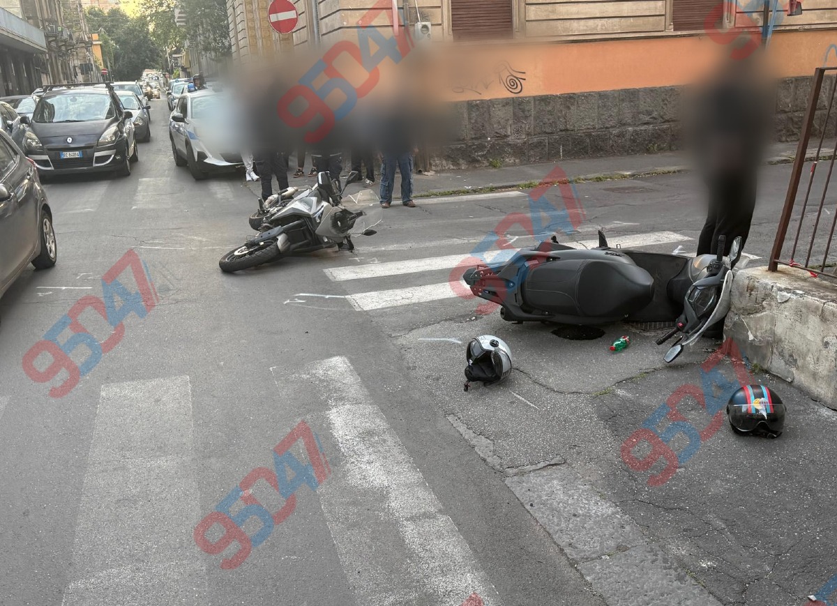 CATANIA, scontro tra tre scooter: tre feriti nel pomeriggio   - 