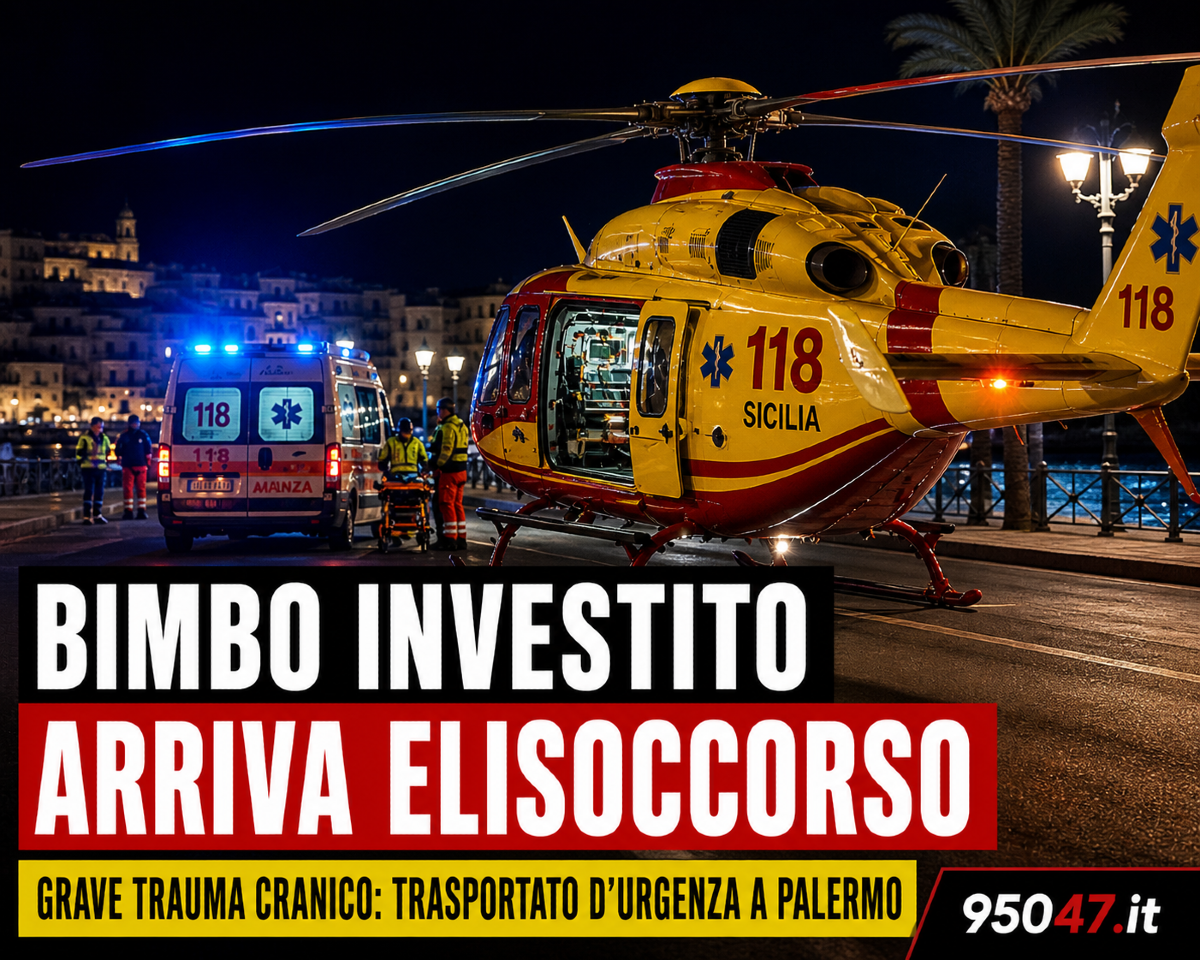 Bimbo di 5 anni travolto da un furgone sul lungomare di Cefalù, è grave - 